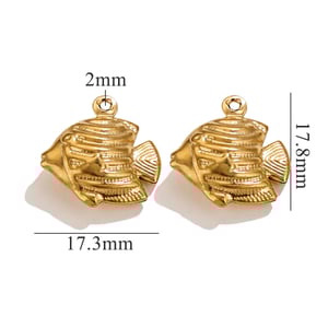 1 pair simple series casual turtle  gold plated women pendants h5